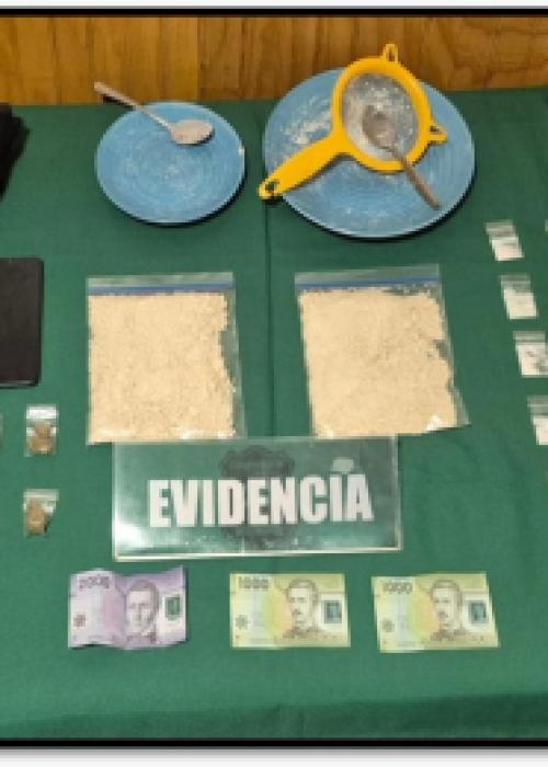 Dos personas detenidas por infracción a la Ley 20.000 en la comuna de Los Álamos