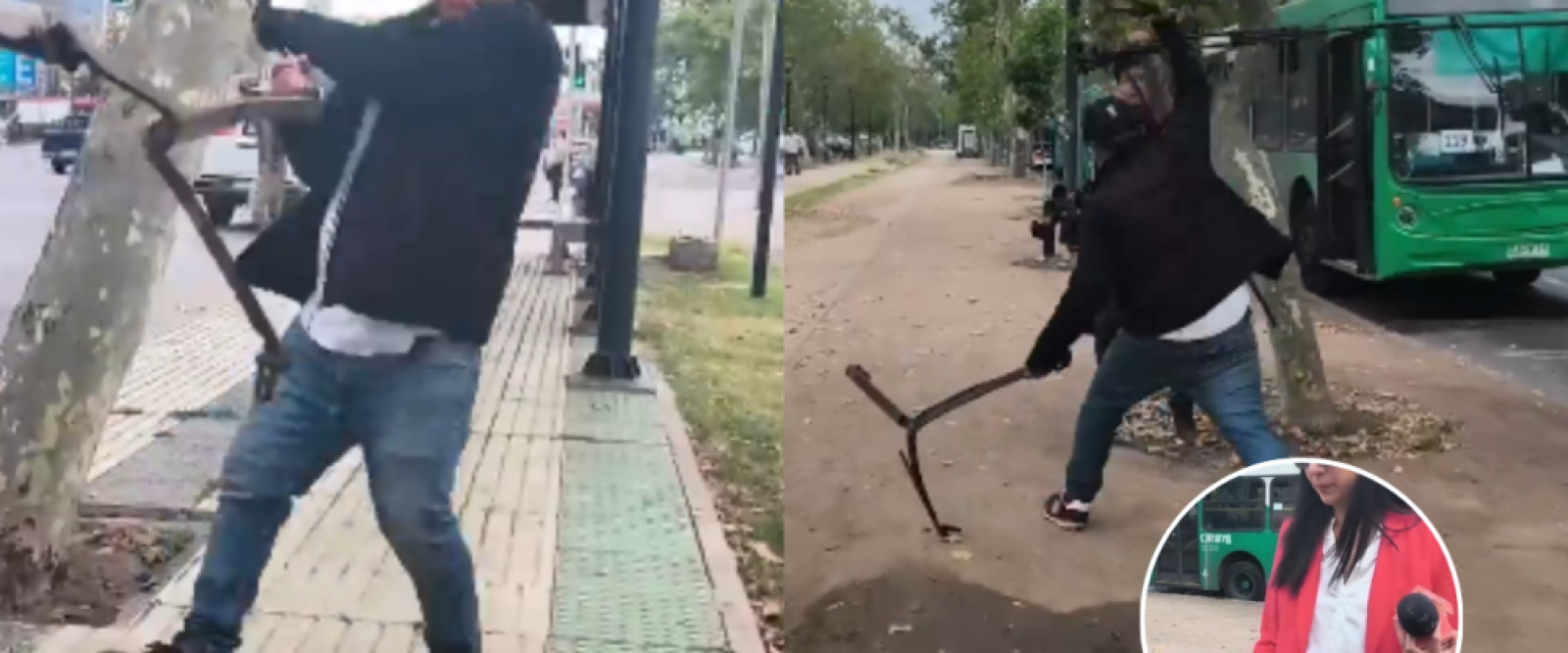 Rompe trípode, roba celular y lanza amenazas: el brutal ataque a equipo de Canal 13